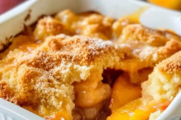 Healthy Peach Cobbler Made in Minutes