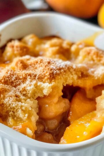 Healthy Peach Cobbler Made in Minutes
