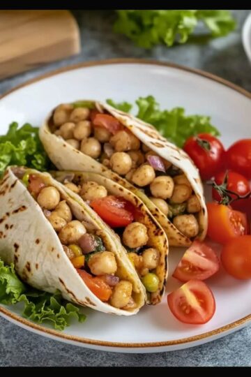 High Protein Vegetarian Lunch Wraps