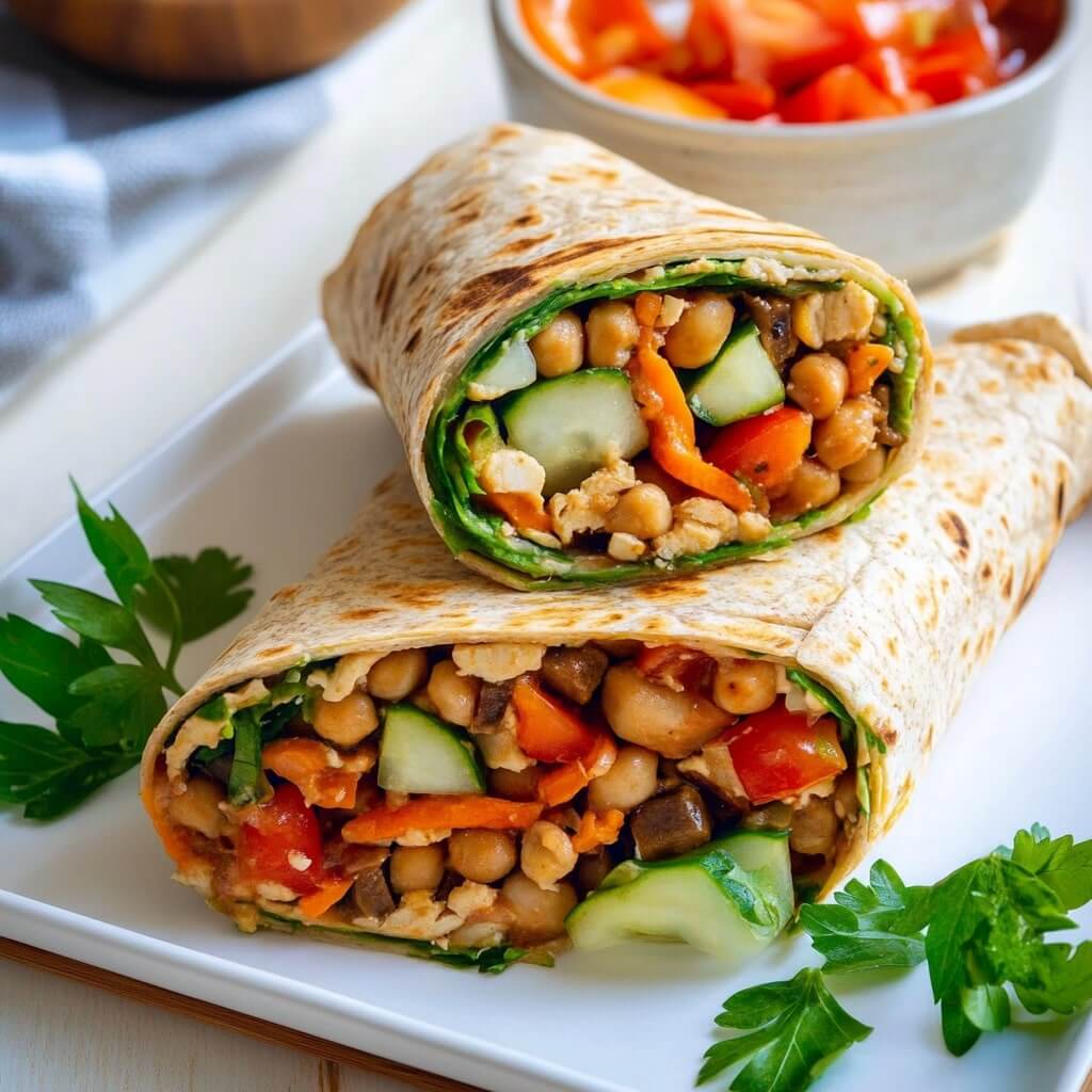 High Protein Vegetarian Wrap