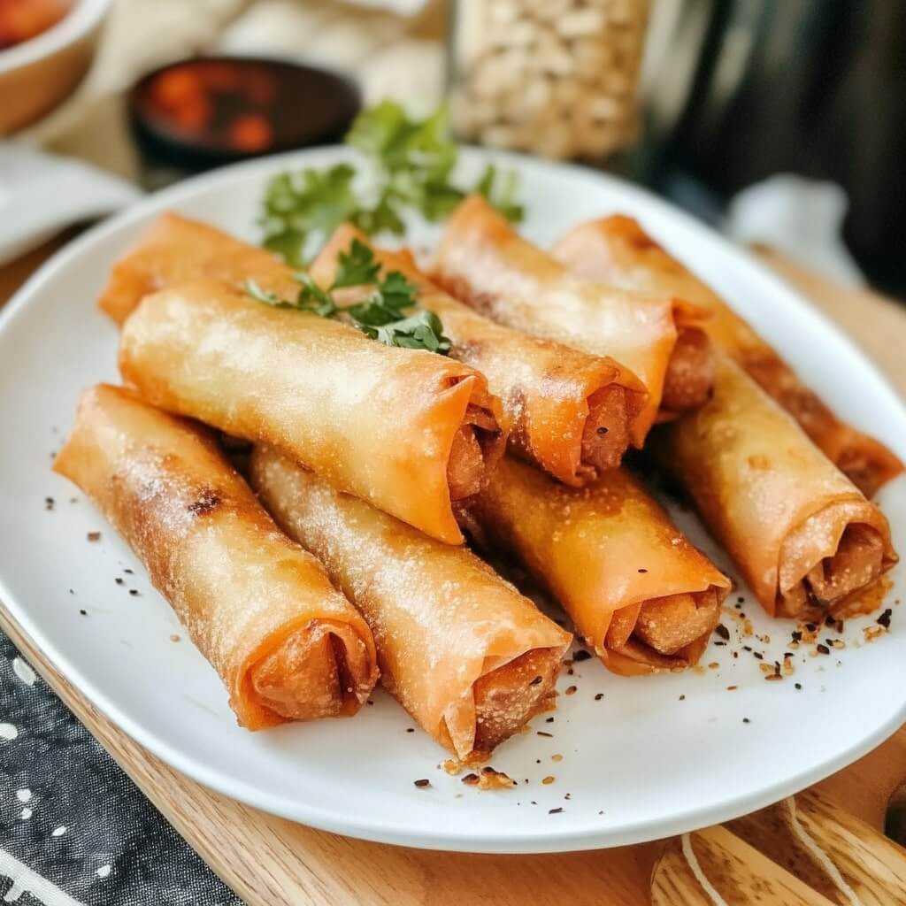 Homemade Air Fryer Spring Rolls for Parties