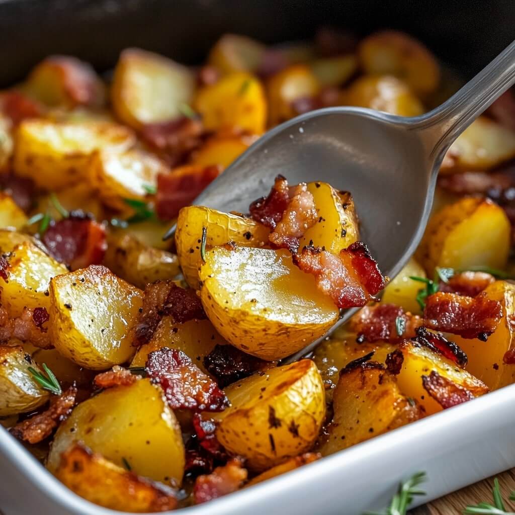 Honey Bacon Roasted Potatoes