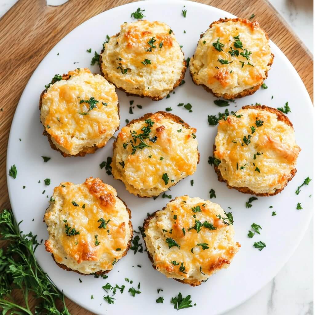 Low Carb Cheddar Garlic Biscuits