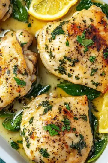 Lemon Chicken Spinach Soup