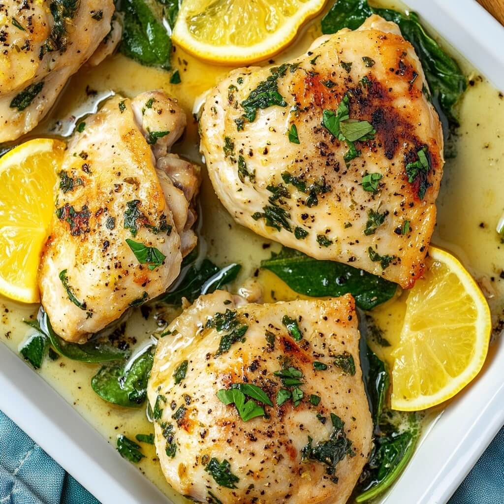 Lemon Chicken Spinach Soup