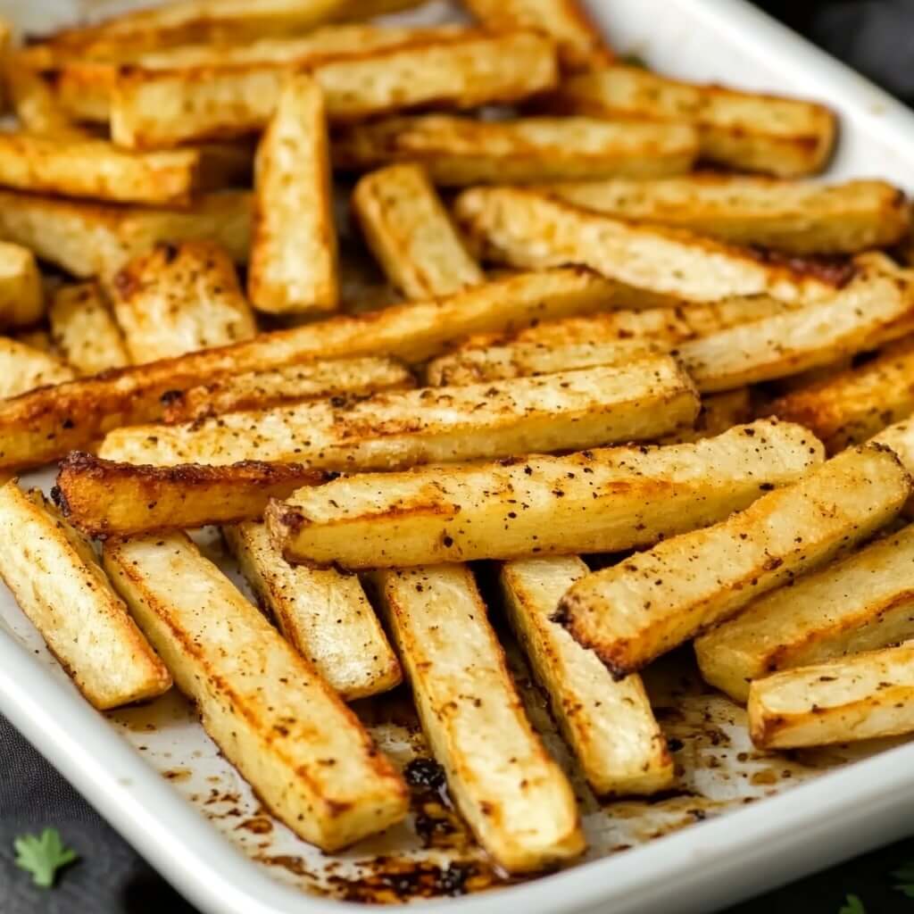 Low carb air fryer turnip fries no breading