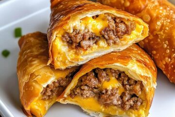 Make-Ahead Air Fryer Cheeseburger Egg Rolls