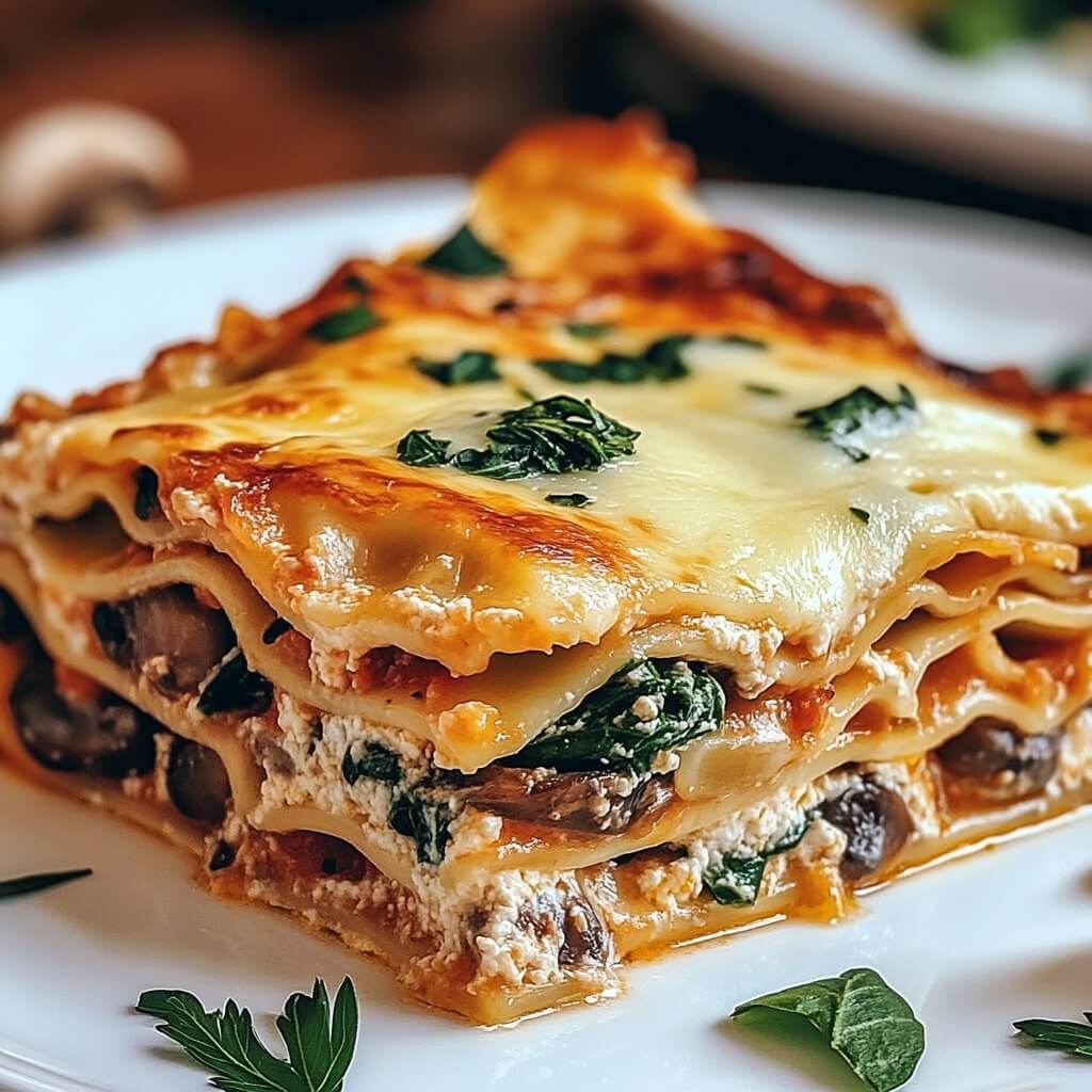 Mushroom And Spinach Lasagna
