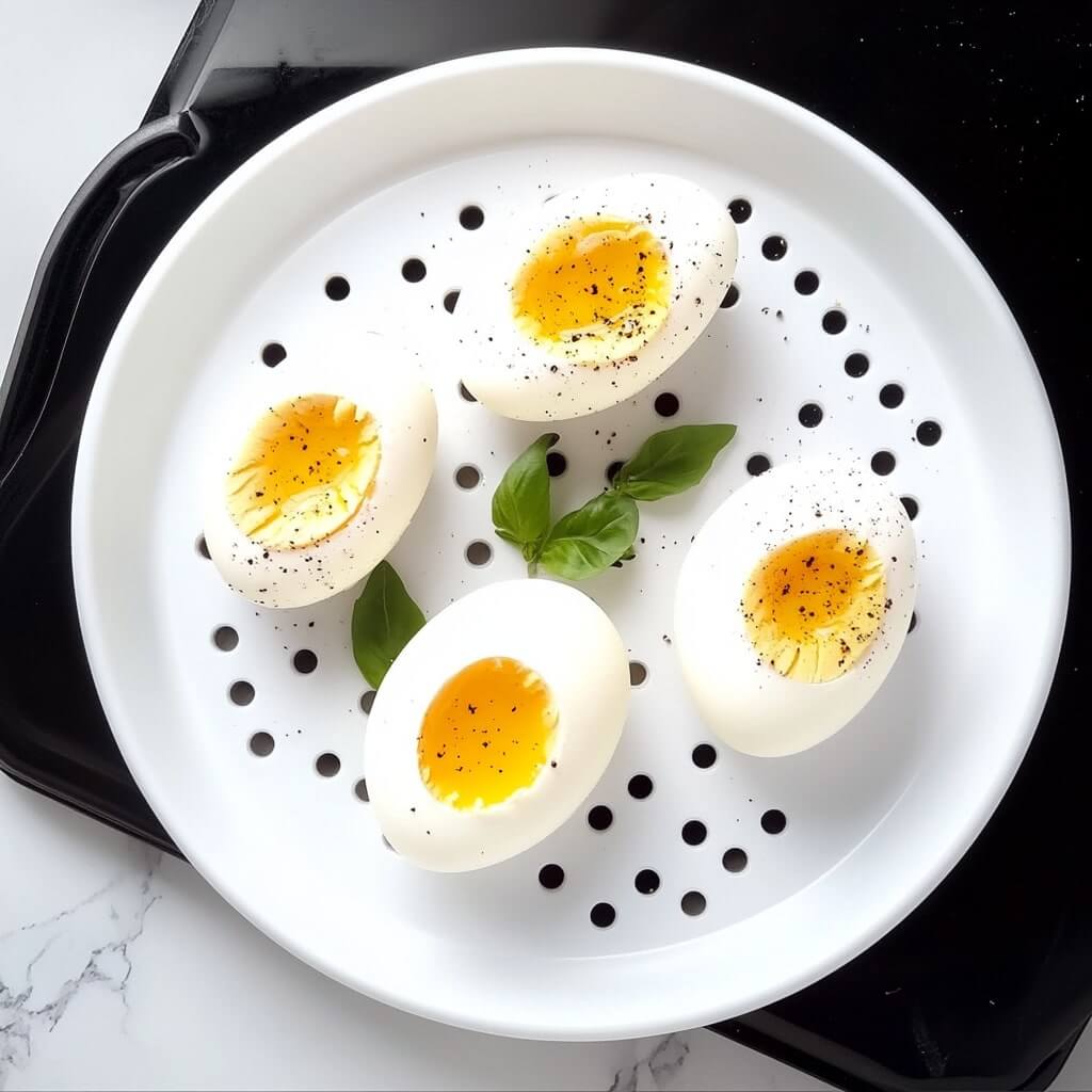 Perfect Air Fried Boiled Eggs