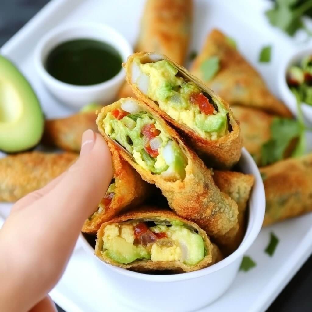 Perfect Air Fried Avocado Egg Rolls 