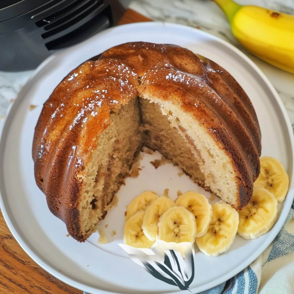 Quick &amp; Easy Air Fryer Banana Cake