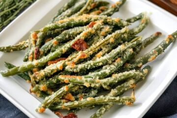 Roasted Garlic Parmesan Green Beans