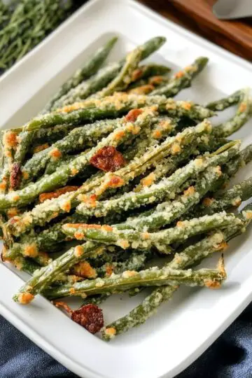 Roasted Garlic Parmesan Green Beans