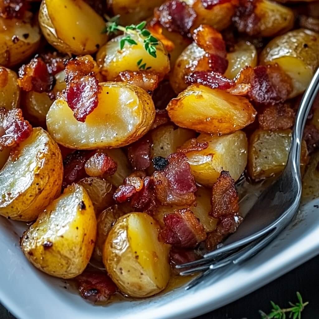 Roasted Potatoes With Honey and Bacon