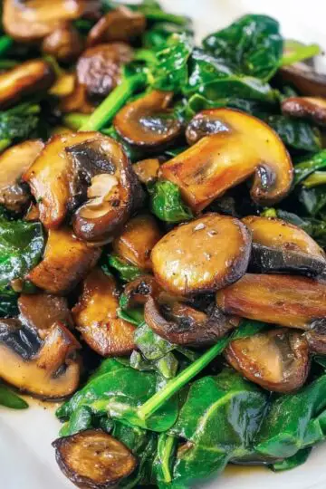 Sauteed Mushrooms with Spinach