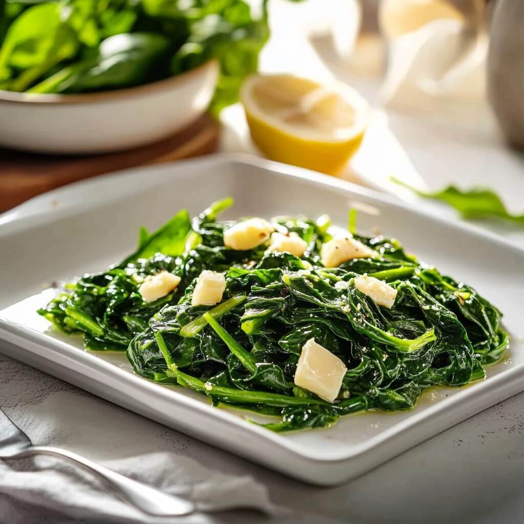 Sauteed Spinach with Garlic and Lemon