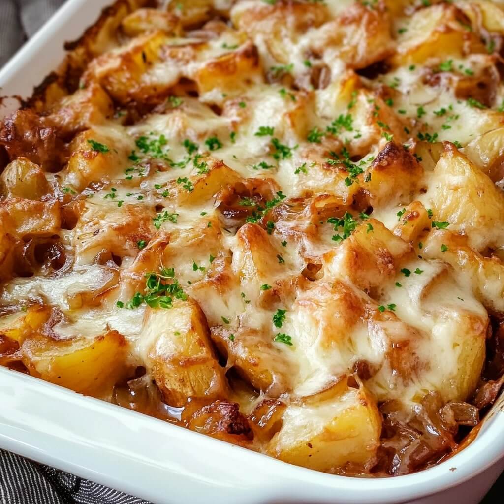 Savory French Onion Potato Bake