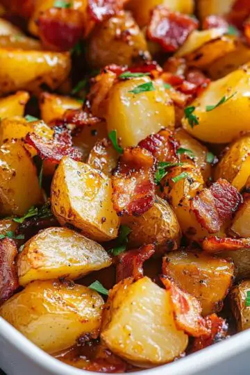 Savory Honey Bacon Roasted Potatoes Recipe