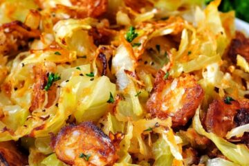 Southern Fried Cabbage With Shrimp Sausage and Bacon