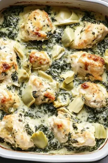 Spinach Artichoke Stuffed Chicken Baked