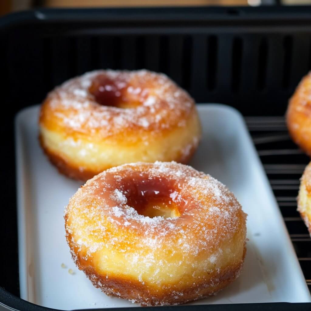The Secret to Perfect Air Fryer Glazed Donuts; Air Fryer Glazed Donuts; Air fryer donuts biscuits chocolate; Ingredients for Air Fryer Glazed Donuts;