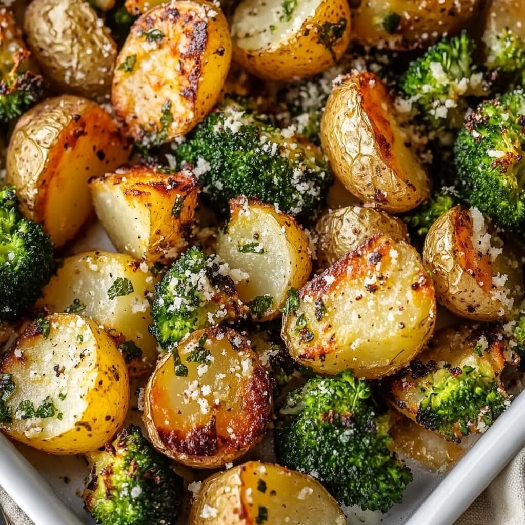 Viral Crispy Garlic Parmesan Crusted Potatoes