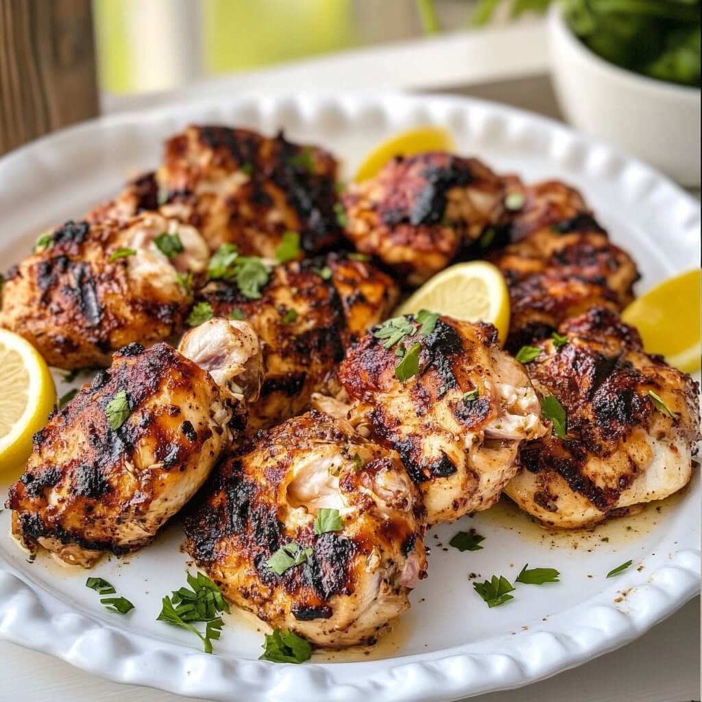 Yogurt Marinated Greek Chicken Thighs