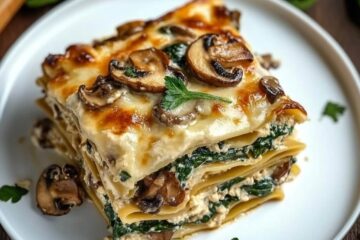 vegetarian lasagna mushroom spinach