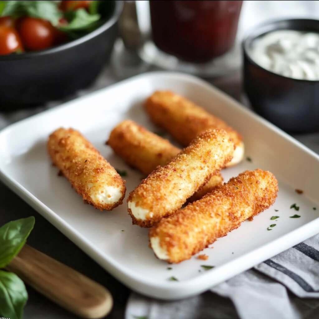 Air Fryer Mozzarella Sticks with Perfect Crunch