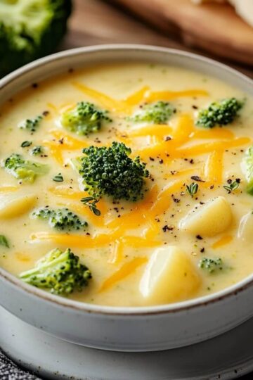 Broccoli Potato Cheese Soup for Cozy Nights