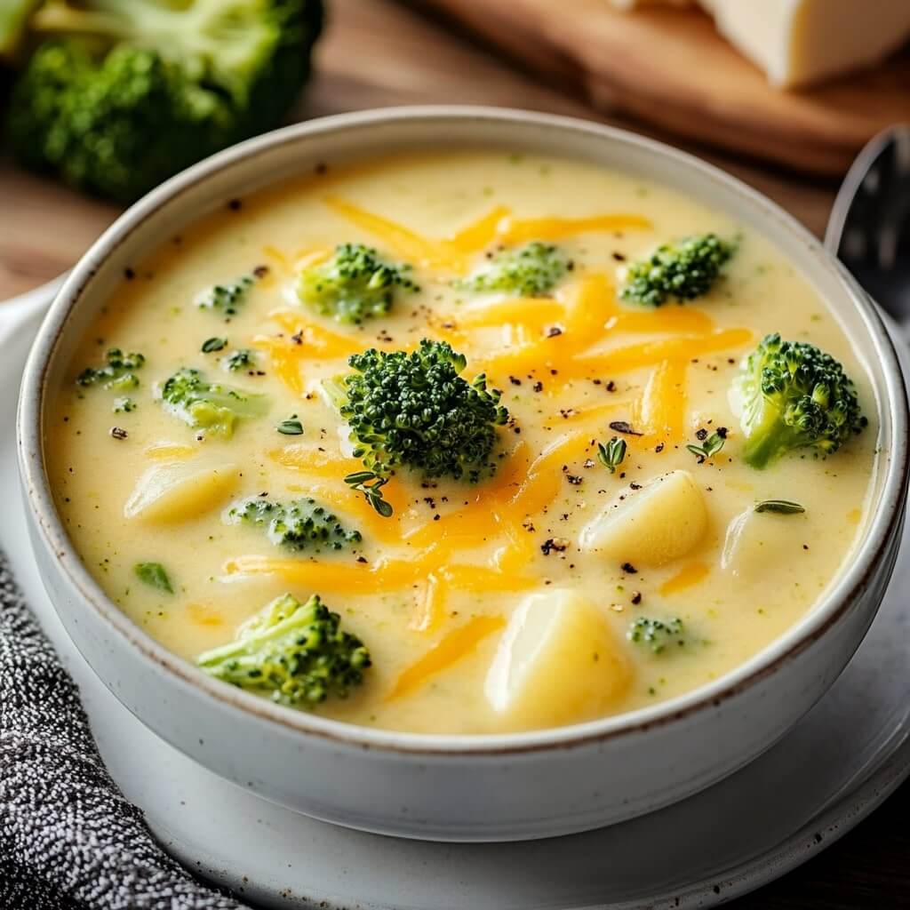 Broccoli Potato Cheese Soup for Cozy Nights