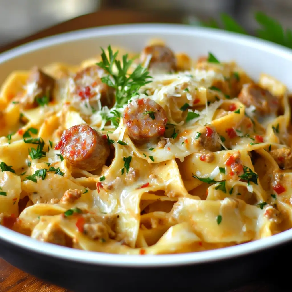 Calabrian Chili Pappardelle with Sausage