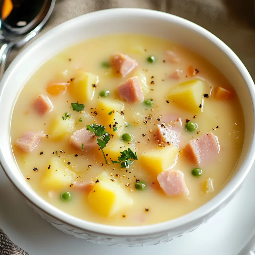 Cheesy Ham and Potato Soup