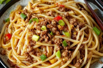 Chinese-Inspired Pasta with Ground Beef