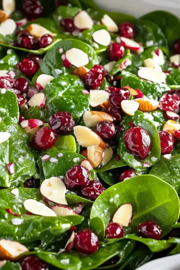 Christmas Cranberry Spinach Salad