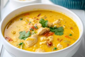 Creamy Chicken Curry Soup with Rice