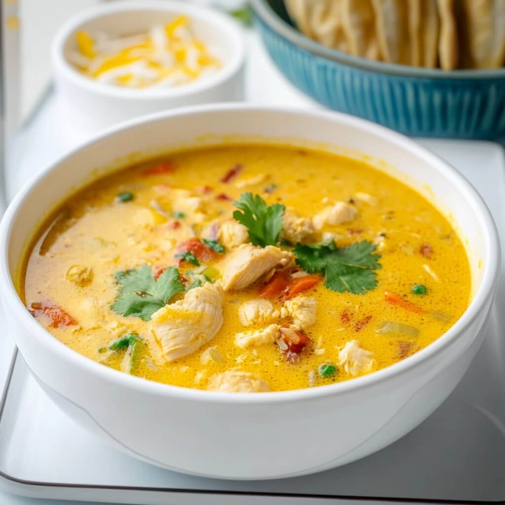 Creamy Chicken Curry Soup with Rice