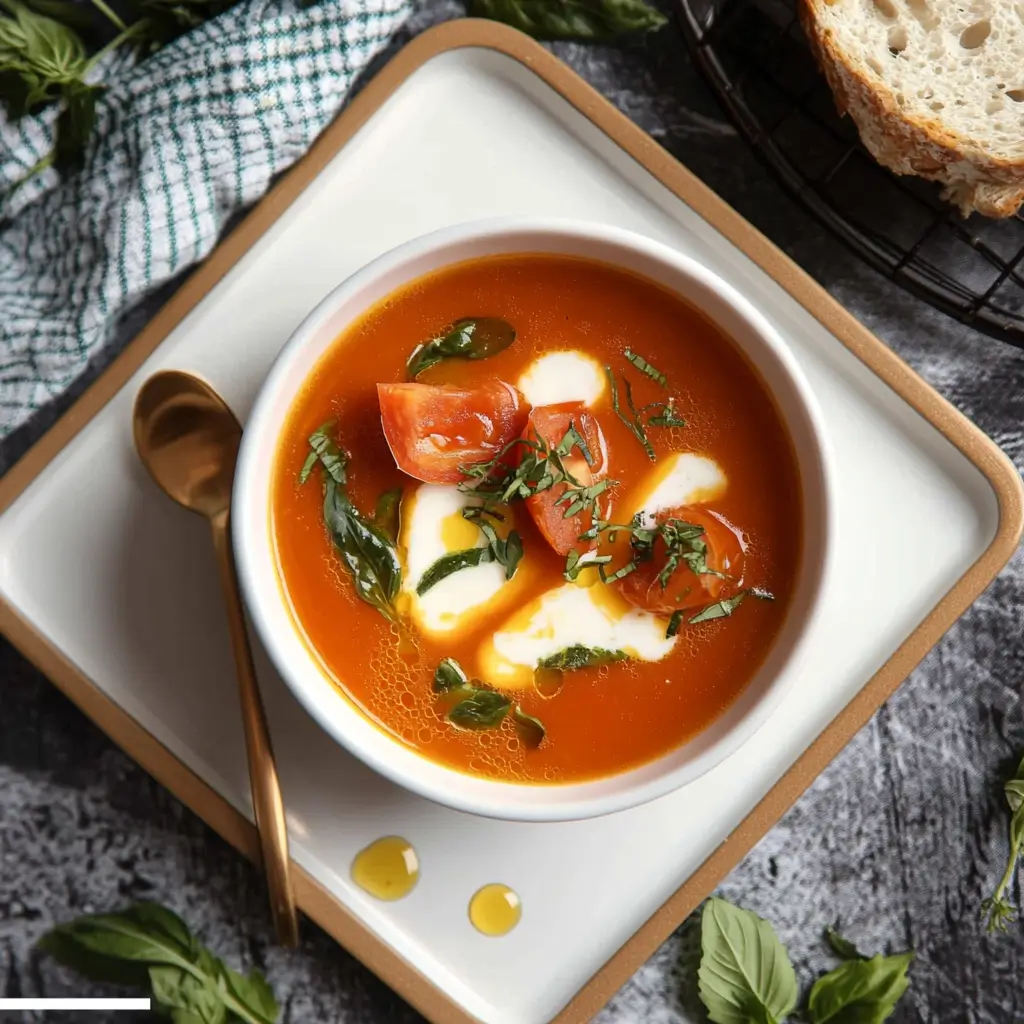 Creamy Instant Pot Tomato Soup with Fresh Herbs