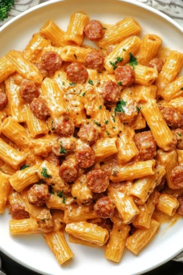 Creamy Sausage Rigatoni Pasta Recipe