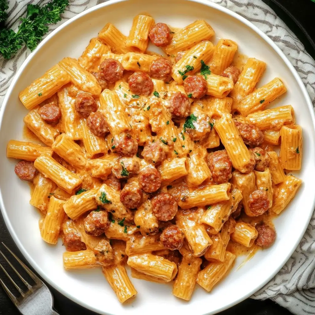 Creamy Sausage Rigatoni Pasta Recipe