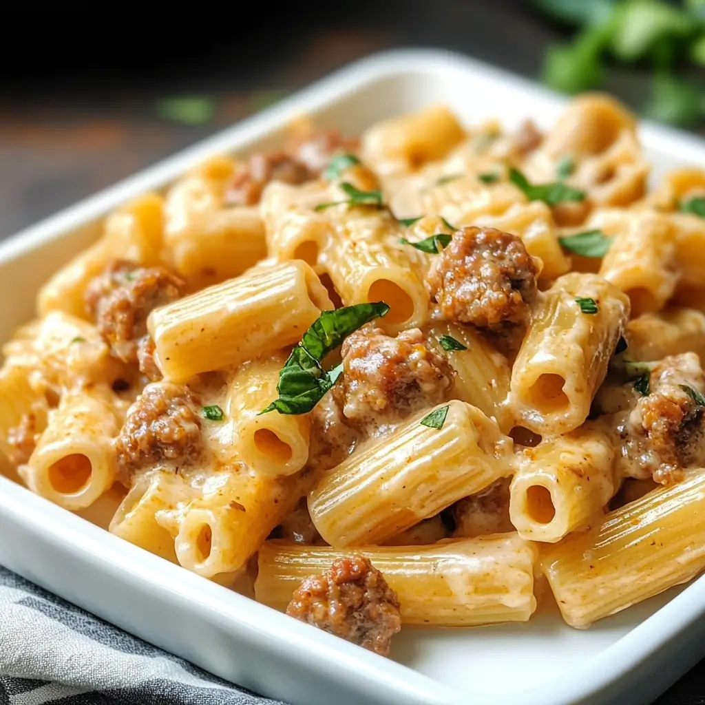 Creamy Sausage Rigatoni Pasta
