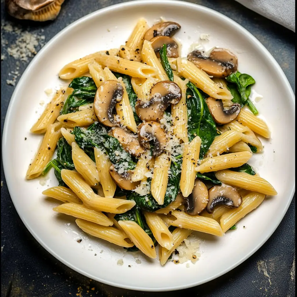 Spinach Mushroom Pasta