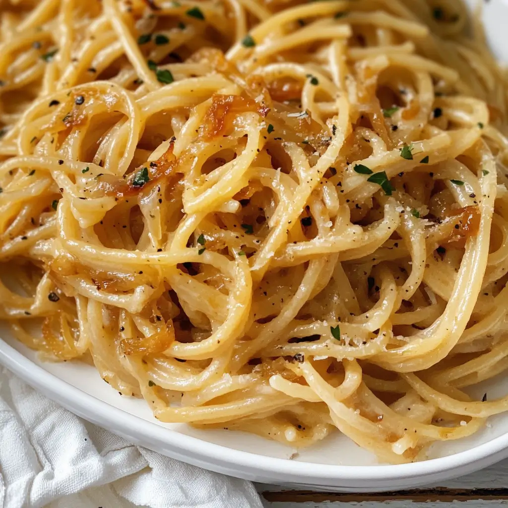 Creamy Vegan Caramelized Onion Pasta