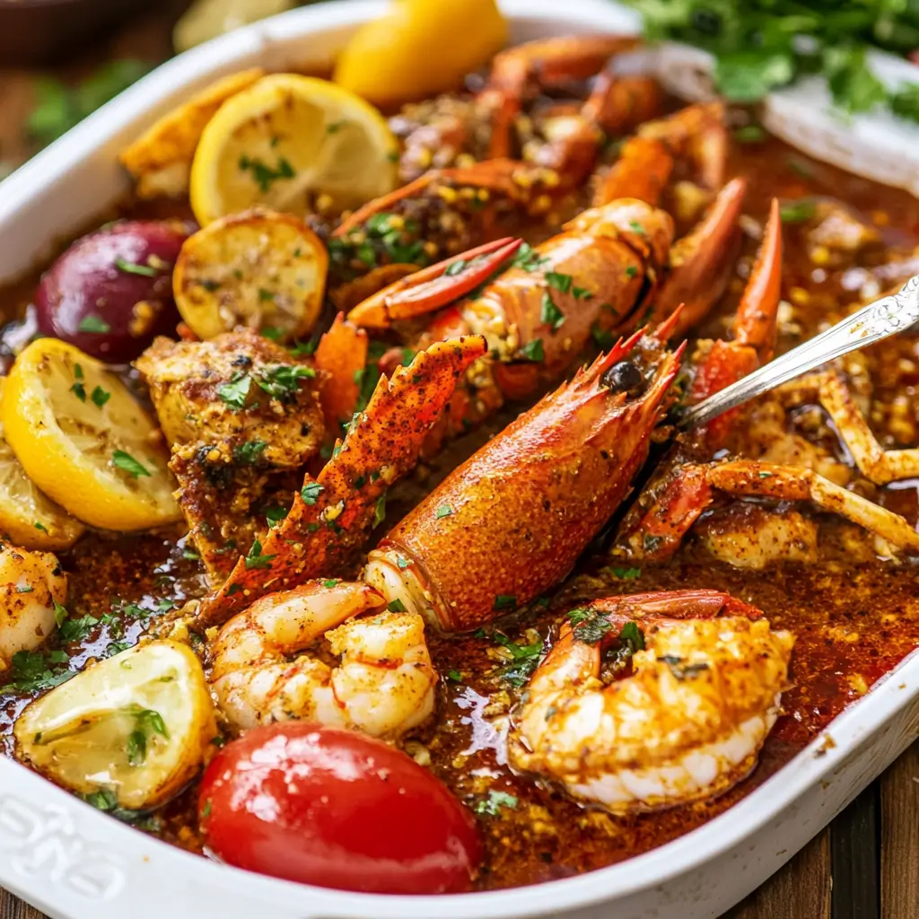 Easy Cajun Seafood Boil with Garlic Butter Sauce