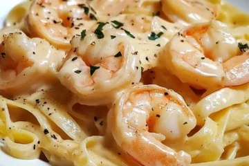 Easy Creamy Shrimp Fettuccine Pasta