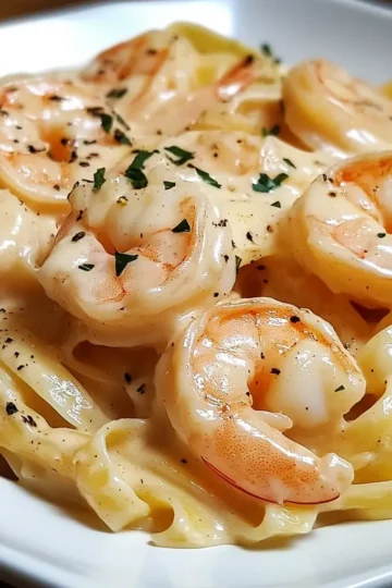 Easy Creamy Shrimp Fettuccine Pasta