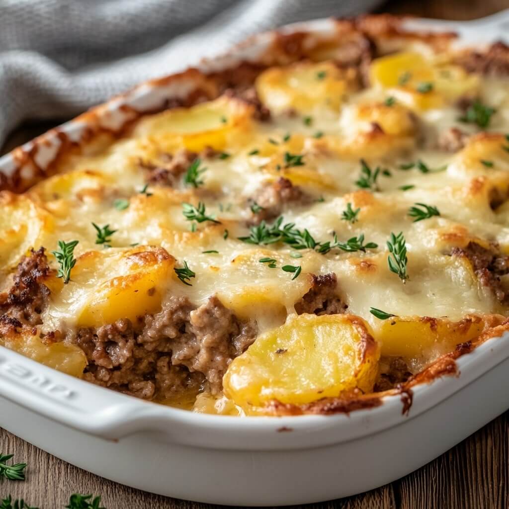 Easy Hamburger Potato Casserole Recipe
