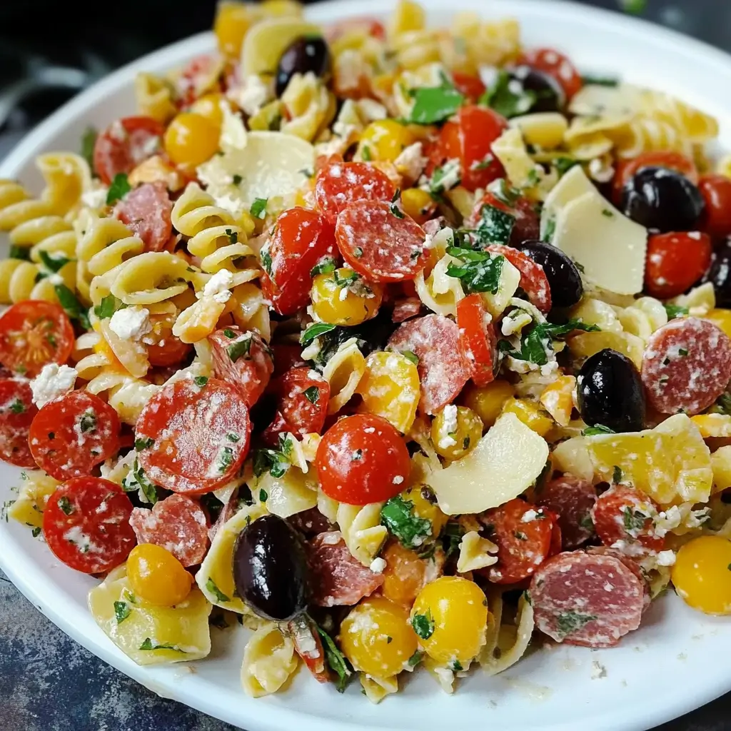 Easy Italian Antipasto Pasta Salad for Summer Parties