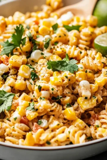 Easy Mexican Street Corn Pasta Salad