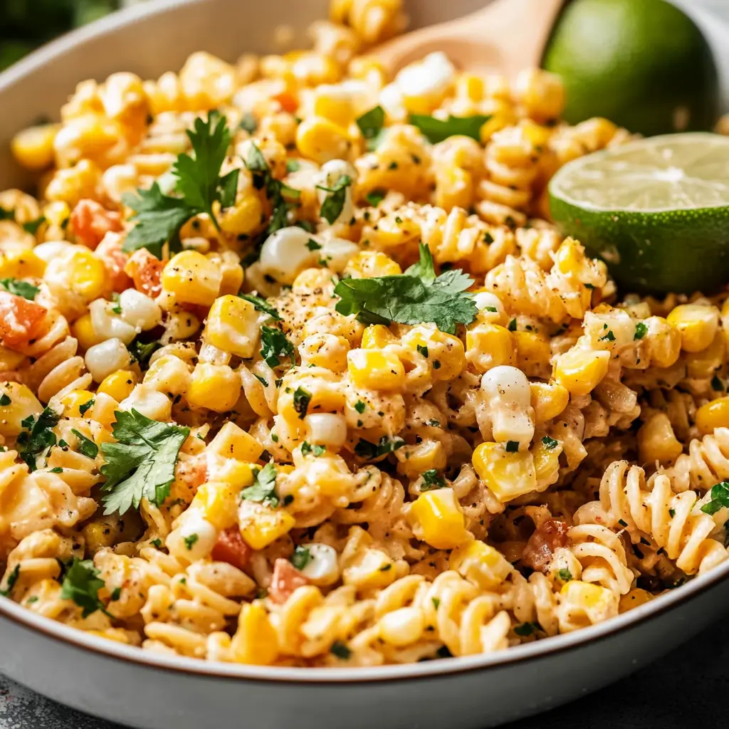 Easy Mexican Street Corn Pasta Salad
